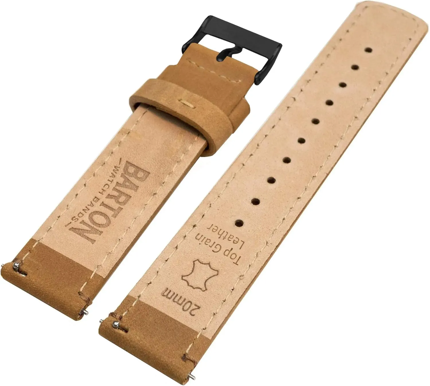 BARTON WATCH BANDS - Top Grain Leather Watch Bands Compatible with Apple Watch Models - 1, 2, 3, 4, 5, 6, 7, 8, 9, 10, SE, Ultra & Ultra 2