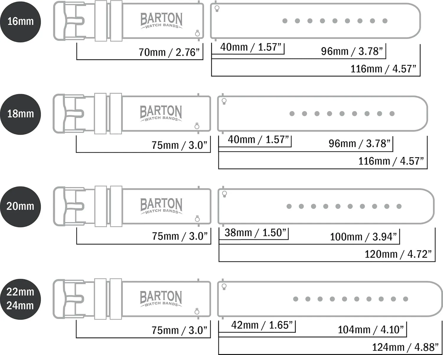 BARTON WATCH BANDS - Top Grain Leather Watch Bands Compatible with Apple Watch Models - 1, 2, 3, 4, 5, 6, 7, 8, 9, 10, SE, Ultra & Ultra 2