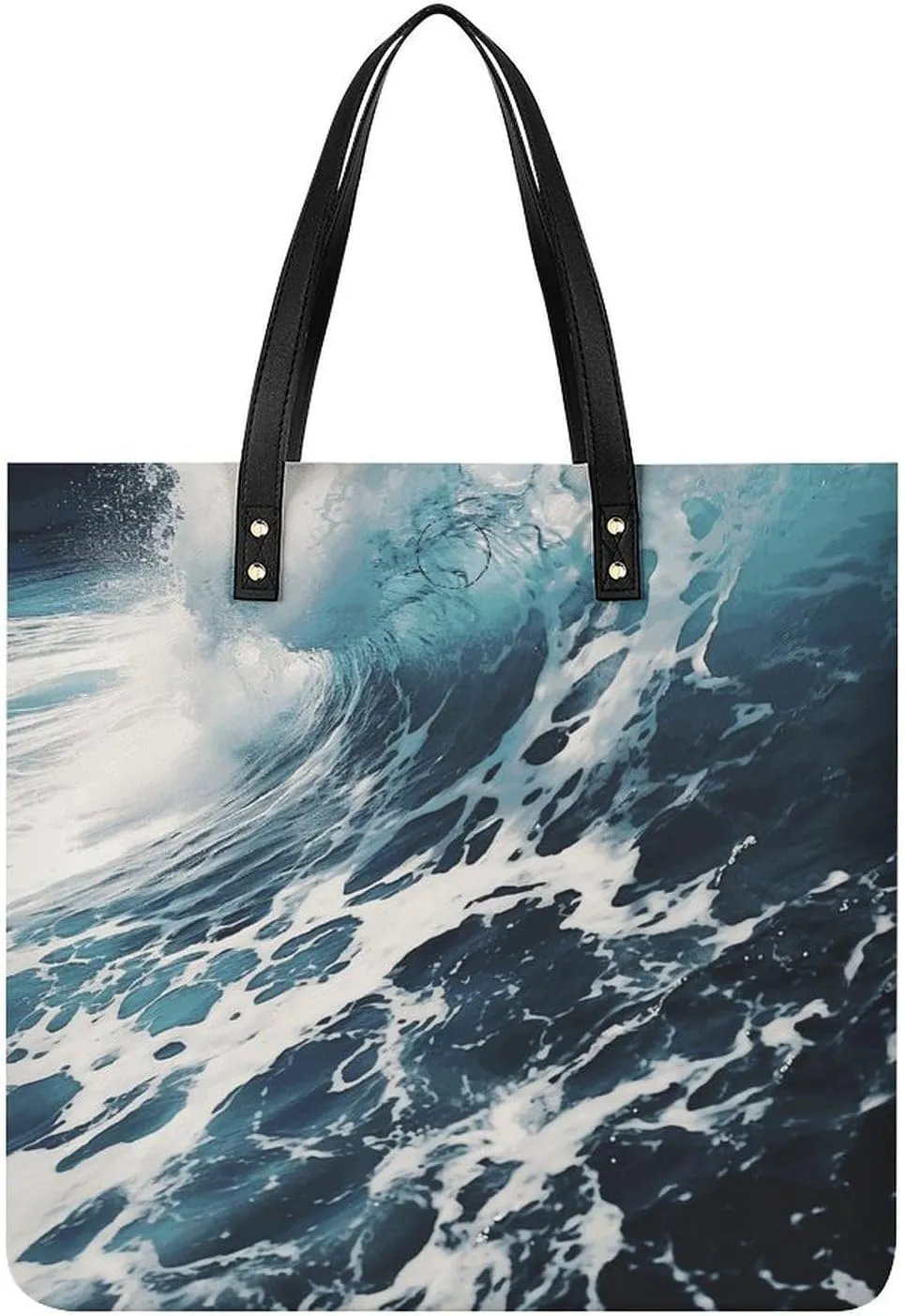 Beach Foam Wave Large Leather Handbags Women Fashion Handbag Multifunctional Travel Bag It Is A Great Gift for Mothers, Teachers, Friends, Bridesmaids