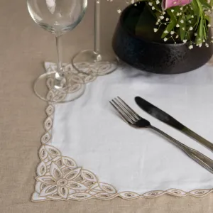 Beaumont Linen Table Mats White