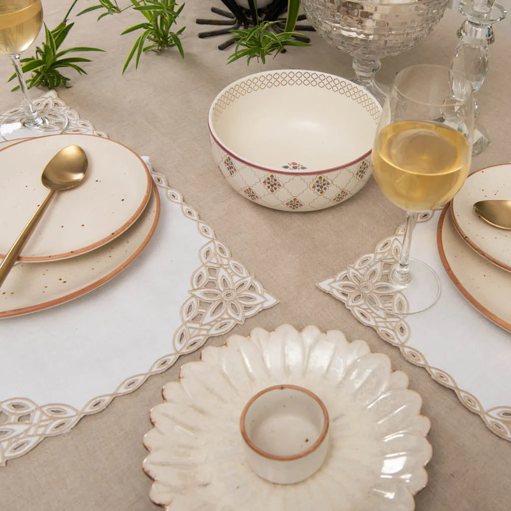 Beaumont Table Linen Set White