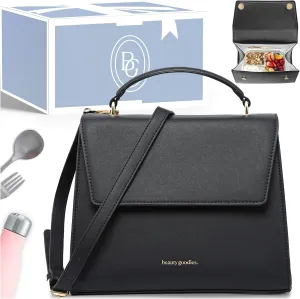 Beauty Goodies Insulated Lunch Bag for Women, Aesthetic Lunch Boxes and Classy Tote Bag Purse with Strap, Professional Ladies Lunch Bags, Chic Lunch Box for Women, the Office and Workplace