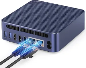 Beelink EQ14 Mini PC, Intel Twin Lake N150(Up to 3.6GHz) 16GB DDR4 500GB NVMe SSD, 2.5G Dual LAN Mini Computer Supports WiFi6, BT5.2, USB3.2, 4K@60Hz Dual HDMI Display, Home-Server/Network Firewall