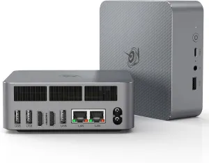 Beelink EQi12 Dual LAN Mini PC, Intel Core 1220P(10C/12T, up to 4.4GHz), 16GB DDR4 RAM 500GB PCIe4.0 SSD, Mini Desktop Computer Support WiFi 6/ BT5.2/ Dual HDMI/Bulit-in 85W Power Supply