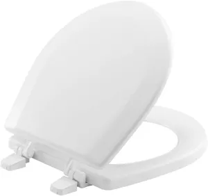 Bemis TC50TTA 000 MARINE Toilet Seat, Durable Enameled Wood, 14.88" L x 13" W, White, 1 Pack