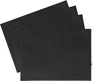 Benson Mills Circle Faux Leather Placemat in Black, Set of 4