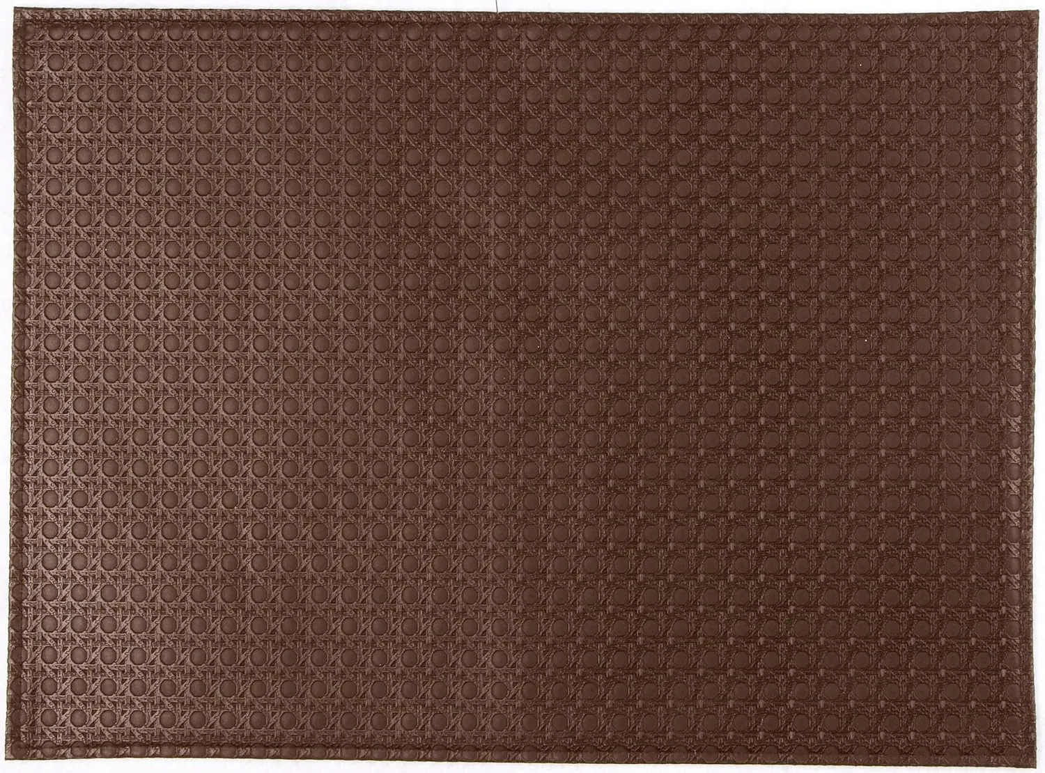 Benson Mills Circle Faux Leather Placemat in Chocolate, Set of 4