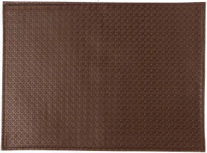Benson Mills Circle Faux Leather Placemat in Chocolate, Set of 4