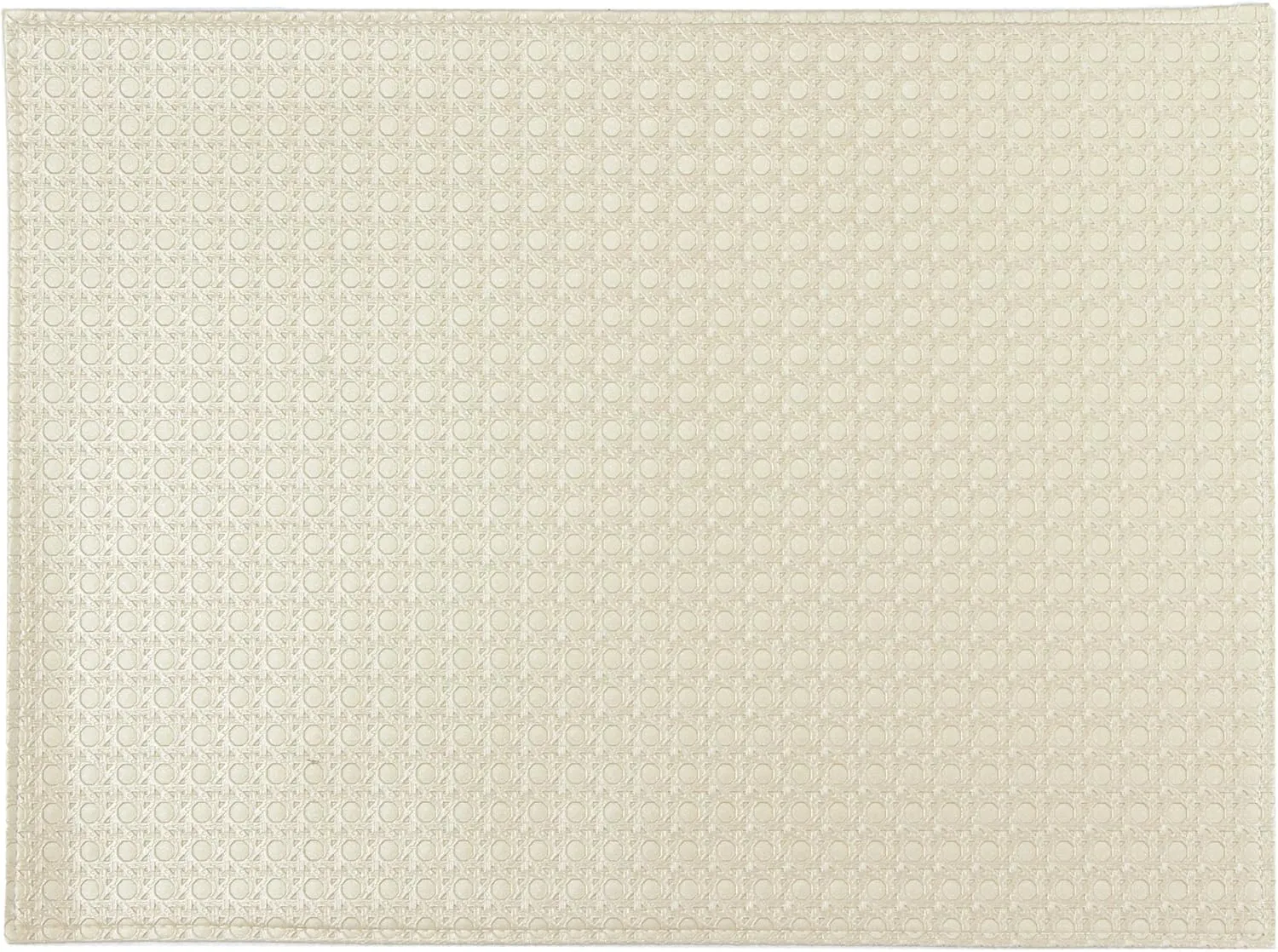 Benson Mills Circle Faux Leather Placemat in Nickel, Set of 4