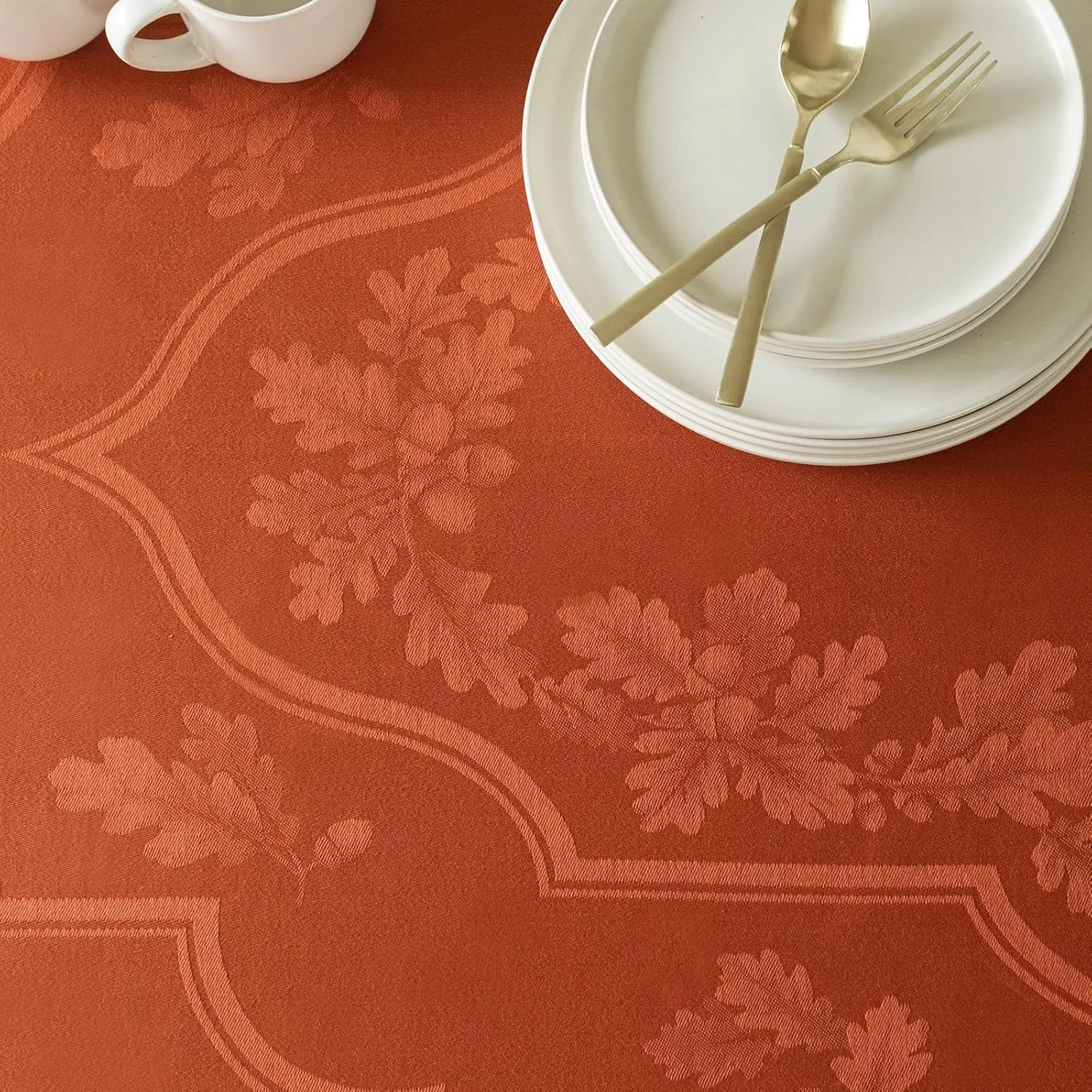 Benson Mills Fall Festival Heavyweight Engineered Jacquard Fabric Table Cloth, Holiday, Harvest and Thanksgiving Tablecloth (Fall Festival, 60" X 84" Rectangular)