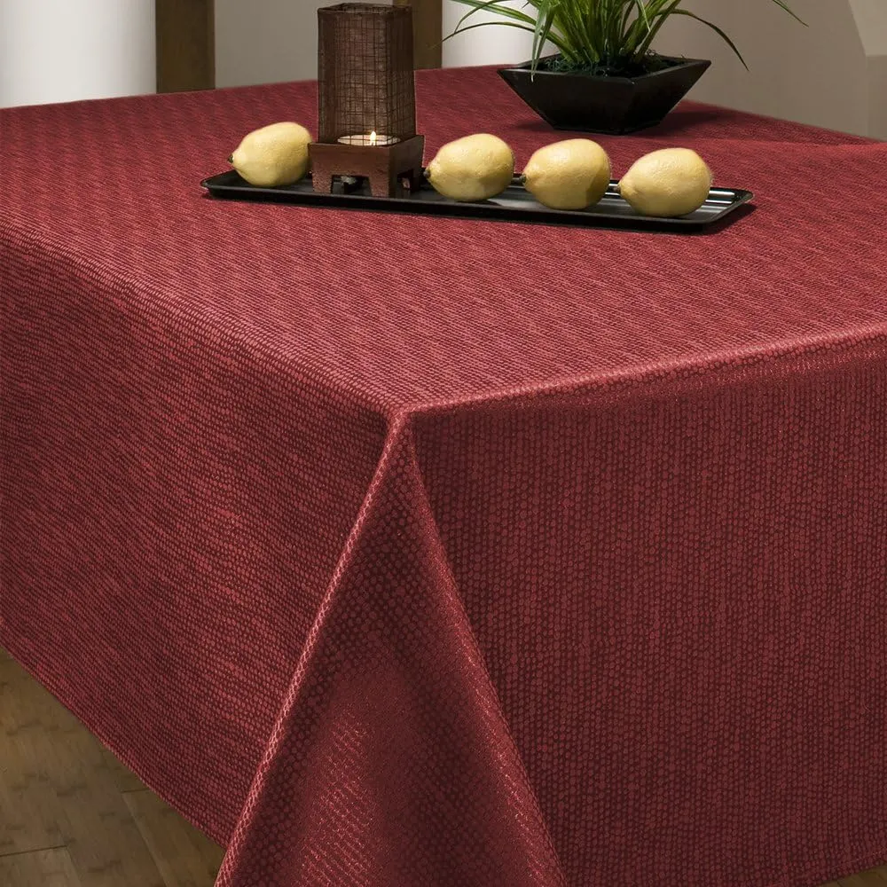 Benson Mills Pebbles Fabric 60-Inch by 120-Inch Tablecloth, Brick