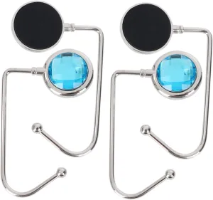 BESPORTBLE 4pcs Bag Hook Heavy Duty Purse Table Desk Handbag Holders Purse Hook Table Purse Hook for Table Purse Hook Holder Bag Table Hook Hanger Bag Holder for Desk Shape Sky-Blue Alloy