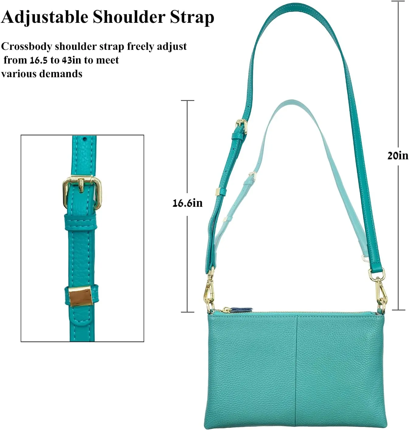 Beurlike Leather Wristlet Wallet Clutch Purses For Women Small Crossbody Phone Bags