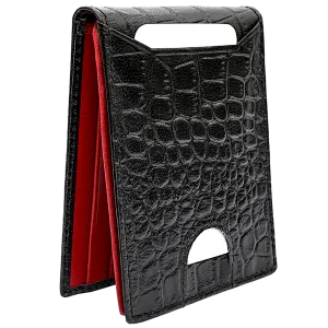 Bi Fold card holder croc pattern with 13 c/c
