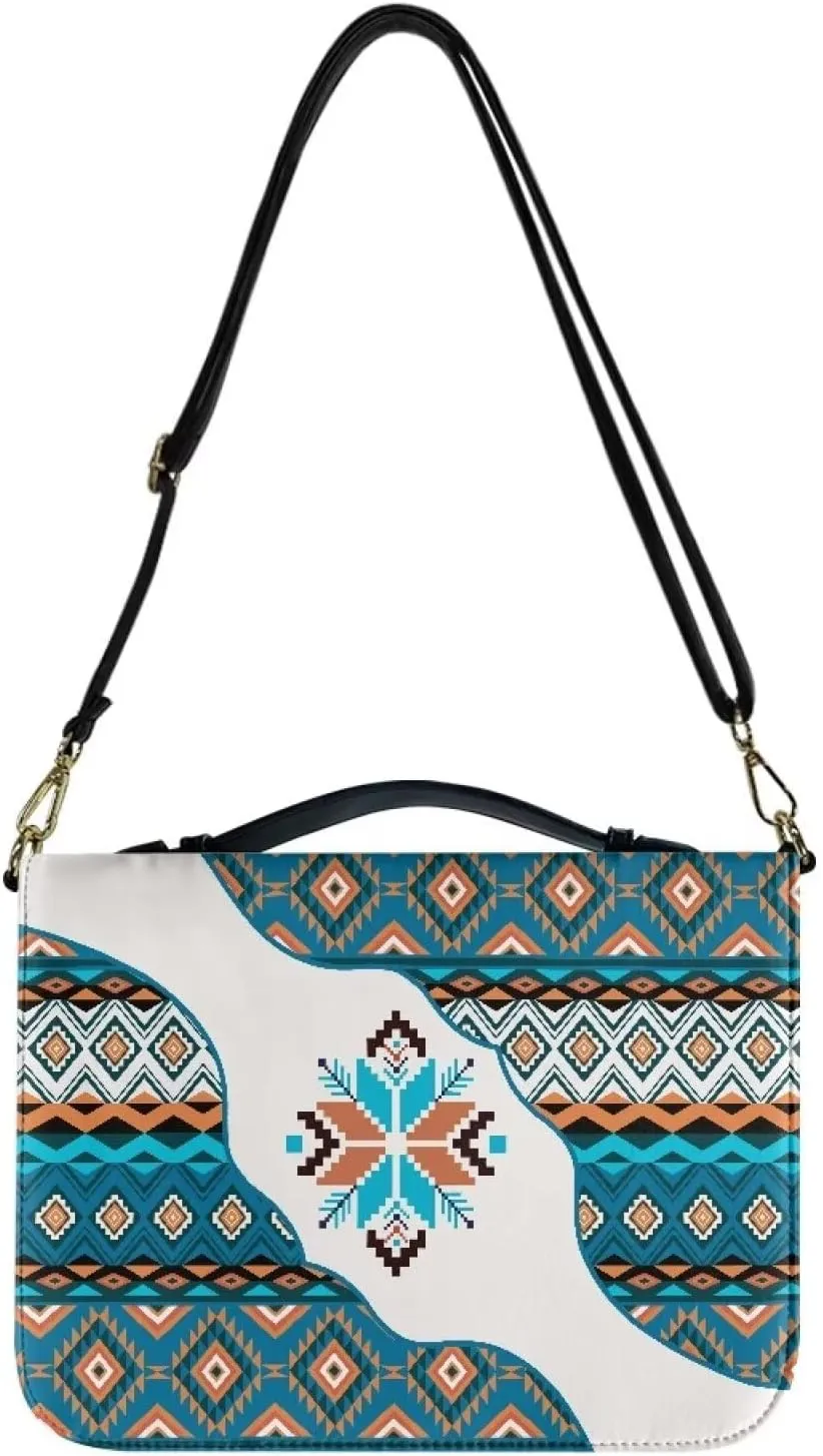 Bible Tote Bag with Handle, Waterproof Bible Accessories PU Leather Bible Case with Shoulder Strap