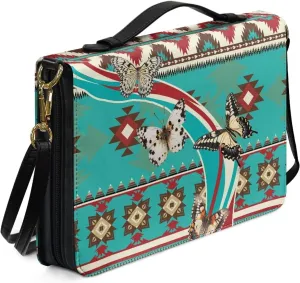 Bible Tote Bag with Handle, Waterproof Bible Accessories PU Leather Bible Case with Shoulder Strap