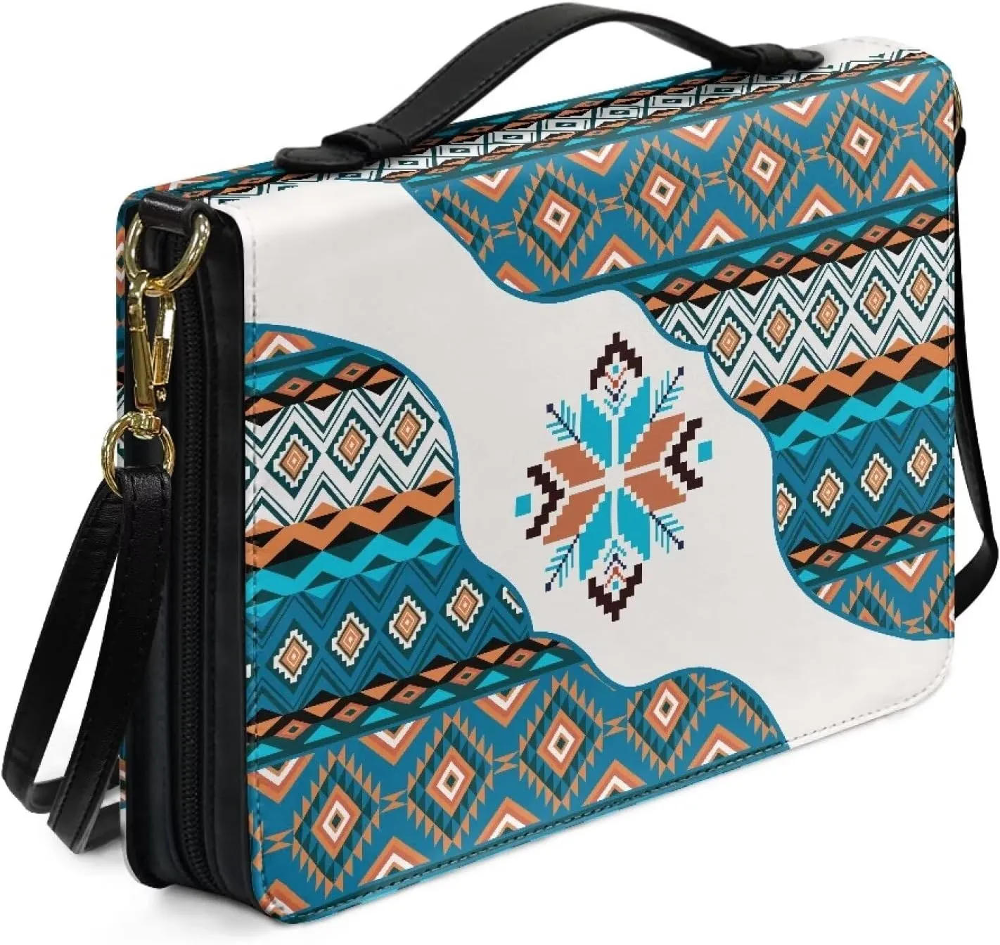 Bible Tote Bag with Handle, Waterproof Bible Accessories PU Leather Bible Case with Shoulder Strap
