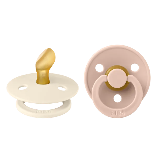 Bibs Original Latex Pacifiers 2 Pack Anatomical - Ivory/Blush