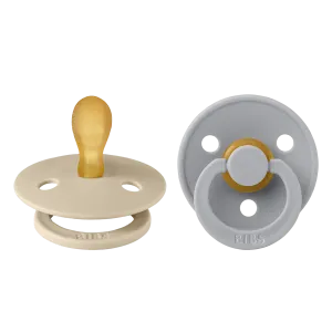 Bibs Original Latex Pacifiers 2 Pack Symmetrical - Vanilla/Cloud
