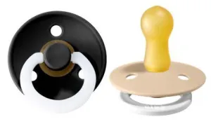 BIBS Pacifier 2 Pack Glow - Black Glow / Vanilla Glow
