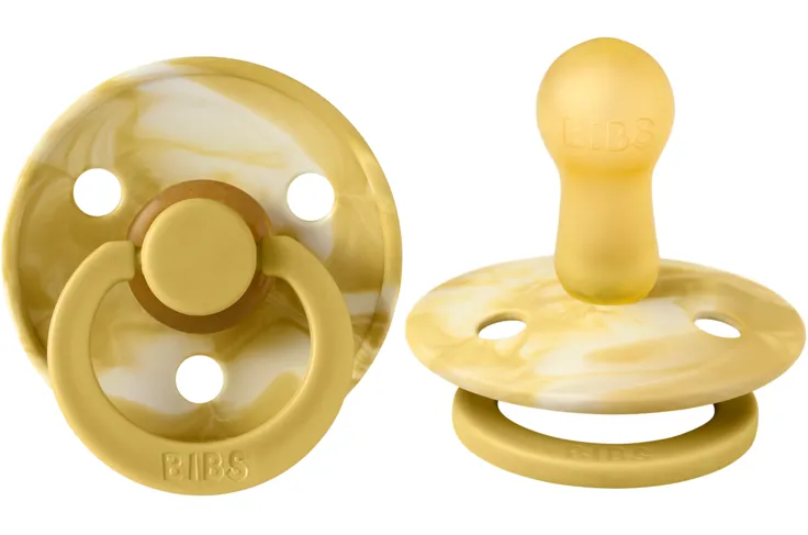 BIBS Pacifier 2 Pack - Mustard / Ivory Tie Dye
