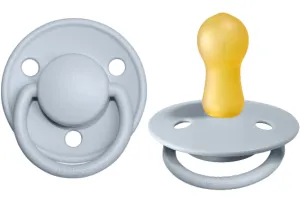 BIBS Pacifier De Lux Latex 2 Pack - Baby Blue
