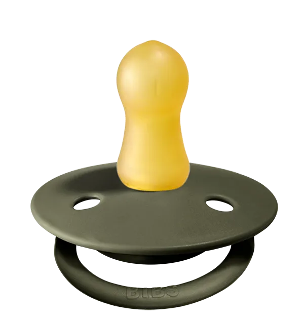 BIBS Pacifier De Lux Latex 2 Pack - Hunter Green