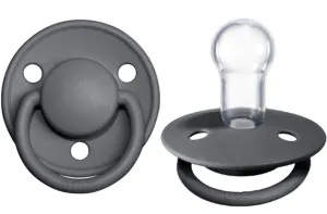 BIBS Pacifier De Lux Silicone 2 Pack - Iron