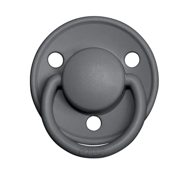 BIBS Pacifier De Lux Silicone 2 Pack - Iron