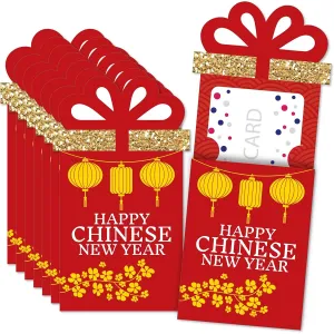 Big Dot of Happiness Chinese New Year - Year of the Tiger Money & Gift Card Sleeves - Fantastic Gift Card Holders - Set of 8