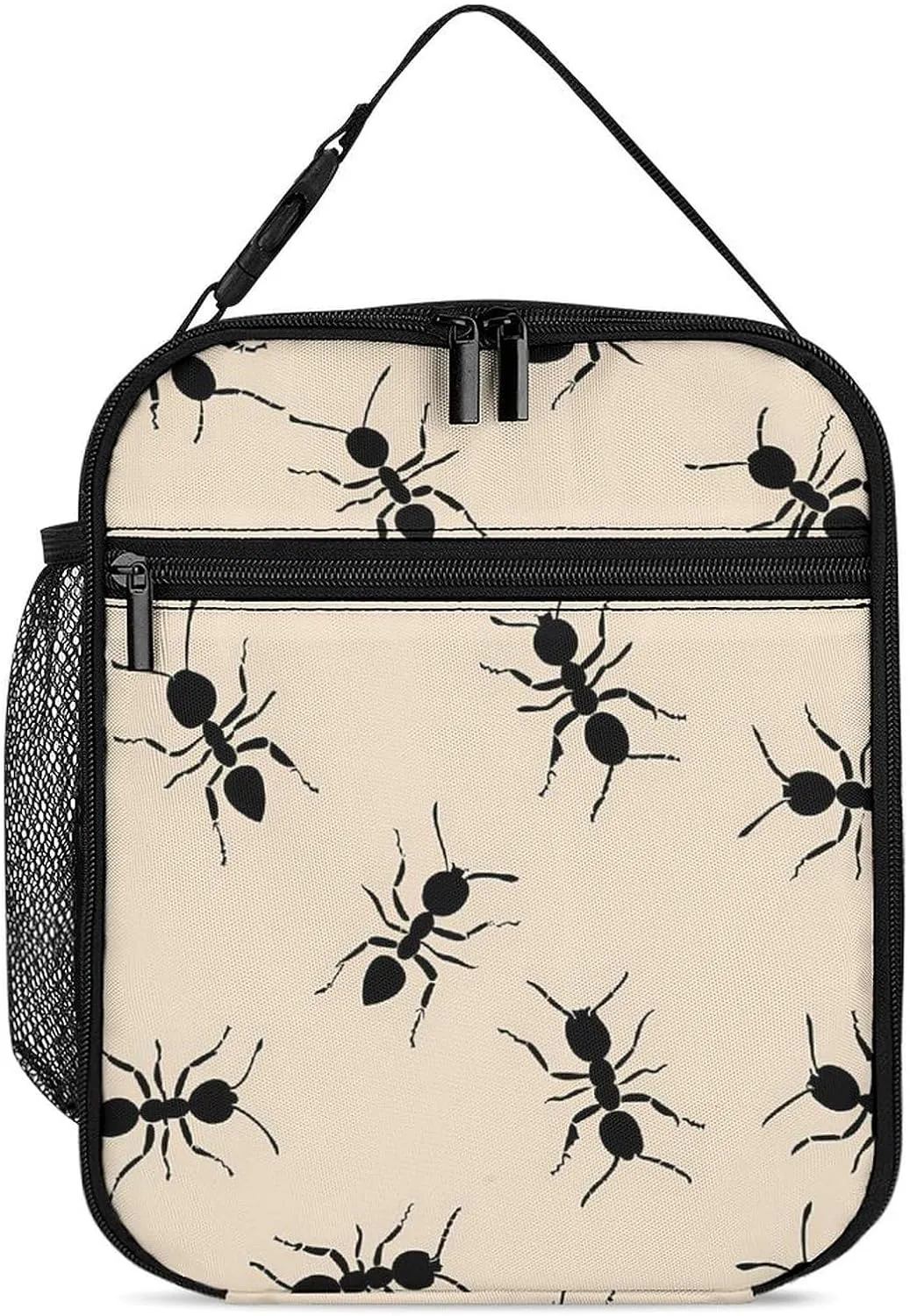 Black Ants Portable Lunch Box Bag Tote Reusable Leakproof Insulated Lunchbox for Work Beach Picnic