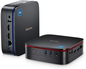 Blackview MP60 Mini PC Intel Twin Lake N150 (Upgraded N100) Mini Computer, 16GB DDR4 512GB SSD, Mini Desktop Computers Support 4K Dual HDMI Display/Dual WiFi/BT4.2/USB3.2/Home/Office