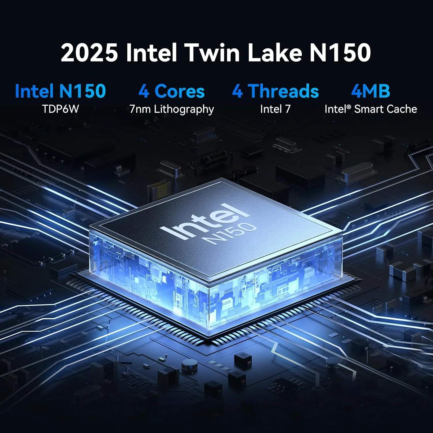 Blackview MP60 Mini PC Intel Twin Lake N150 (Upgraded N100) Mini Computer, 16GB DDR4 512GB SSD, Mini Desktop Computers Support 4K Dual HDMI Display/Dual WiFi/BT4.2/USB3.2/Home/Office