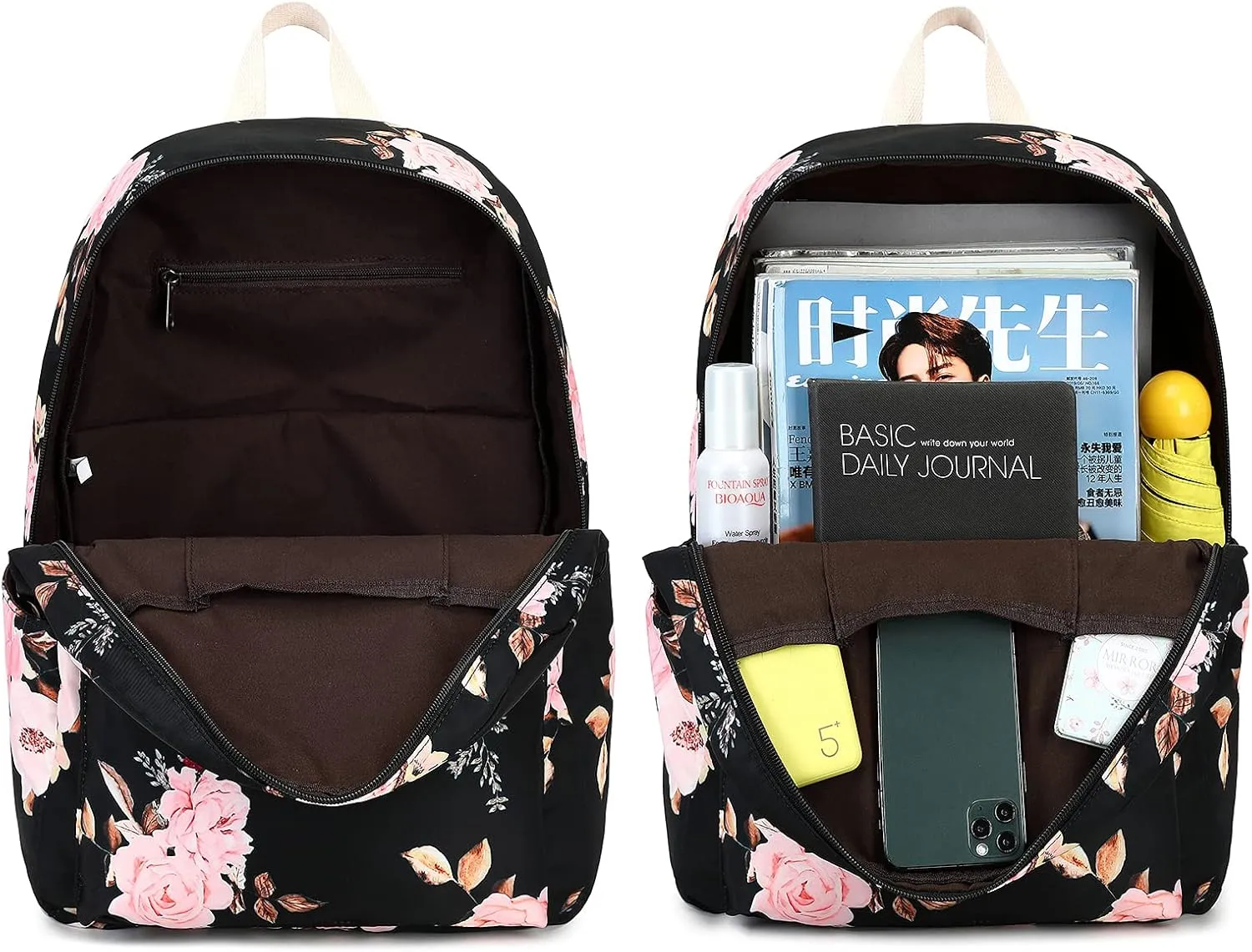 Bluboon School Backpack Set Girls Womens Laptop Bookbag Casual Daypack Fits 15 inch Laptop with Lunch Tote Bag and Pencil Bag