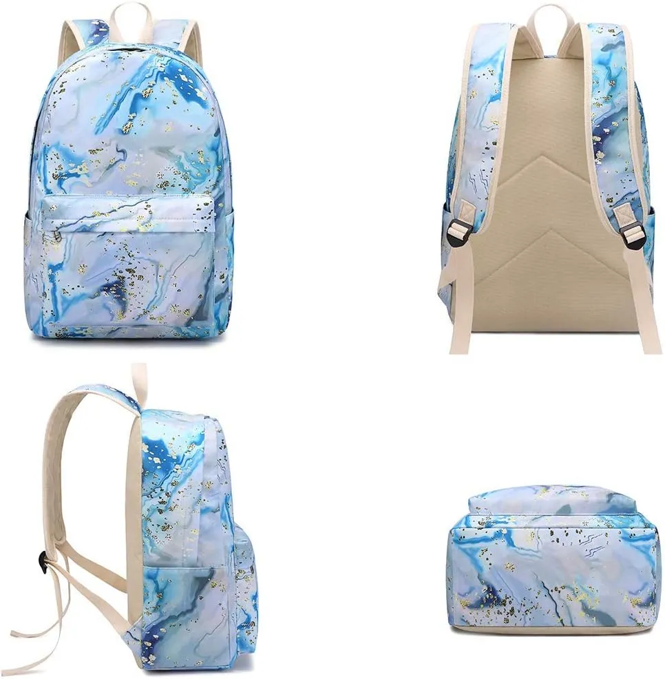 Bluboon Teen Girls School Backpack Kids Bookbag Set with Lunch Box Pencil Case Travel Laptop Backpack Casual Daypacks