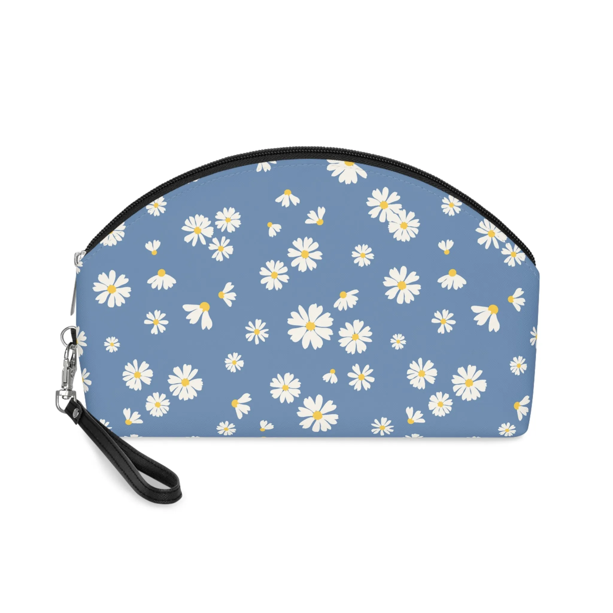 Blue Skies Daisies Makeup Bag