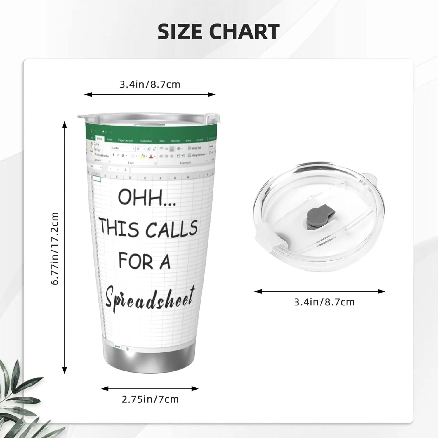 Boss Gifts Spreadsheet Tumbler, Accountant Gifts 20 OZ Travel Coffee Mug for Men Women Manager Coworker