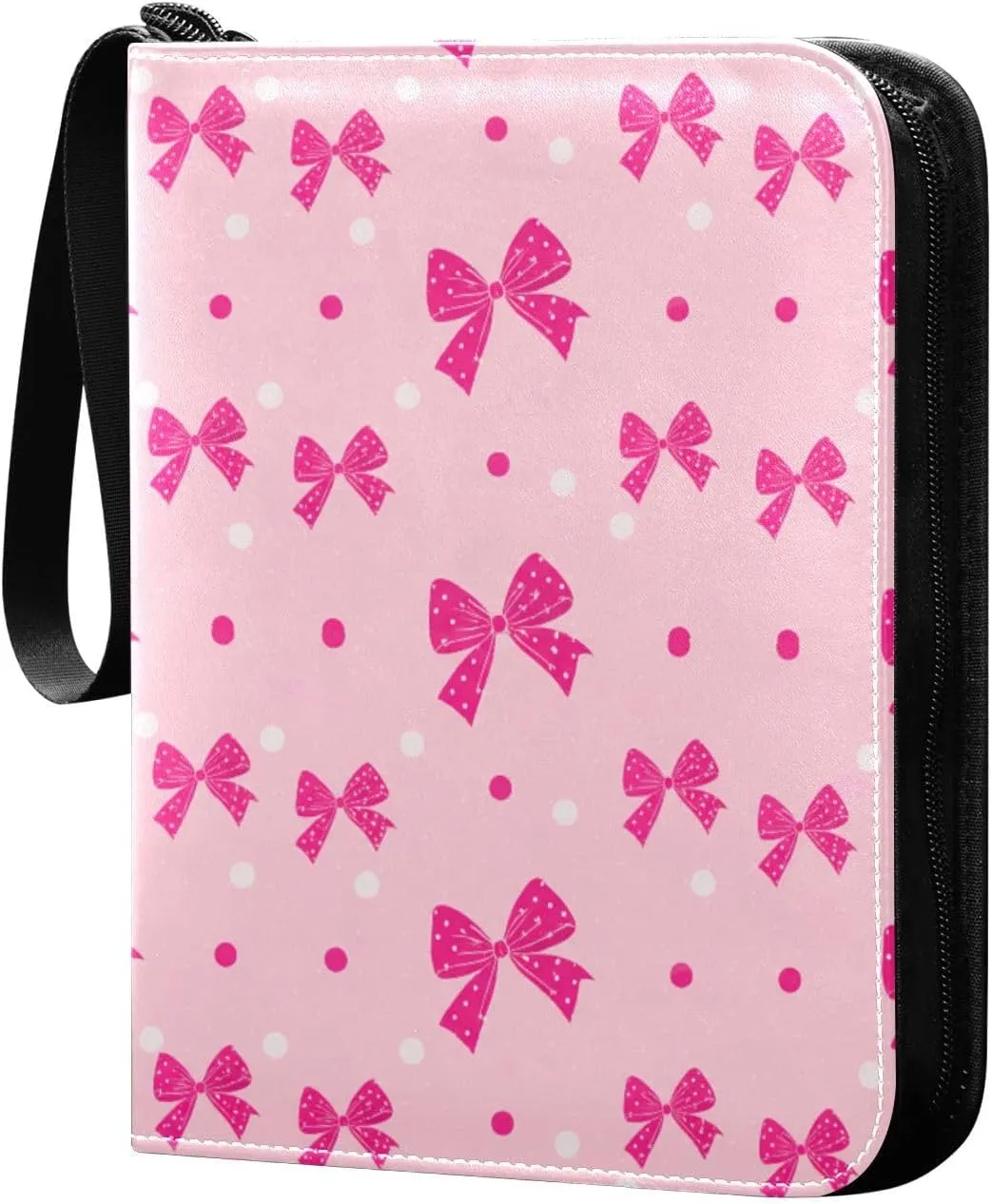 Bows Card Binder 4 Pockets, 400 Pockets Trading Card Binder Removable Card Albums Card Holder for Games, Sports, Football, Baseball Cards