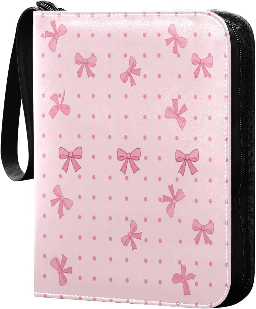 Bows Card Binder 4 Pockets, 400 Pockets Trading Card Binder Removable Card Albums Card Holder for Games, Sports, Football, Baseball Cards