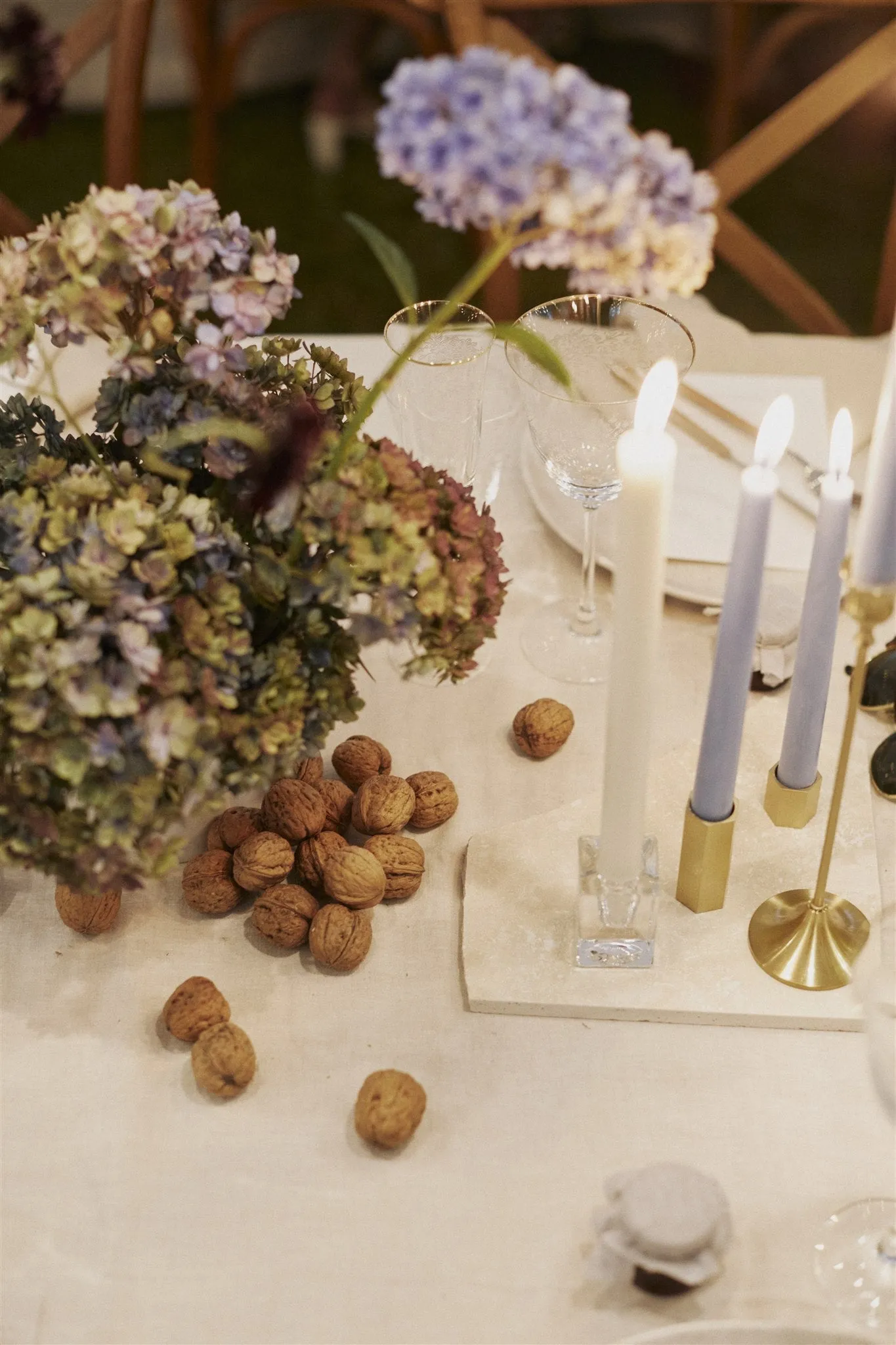 Brass dinner candle holders