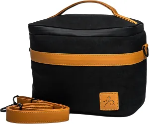 Bright Line Eating 6-Can Insulated Cooler Bag — PEVA Foam Lining Lunch Bag for Men & Women — Soft Cooler Bag w/Pockets & Removable Shoulder Strap — Travel Cooler Bag for Camping & Beach (Black)