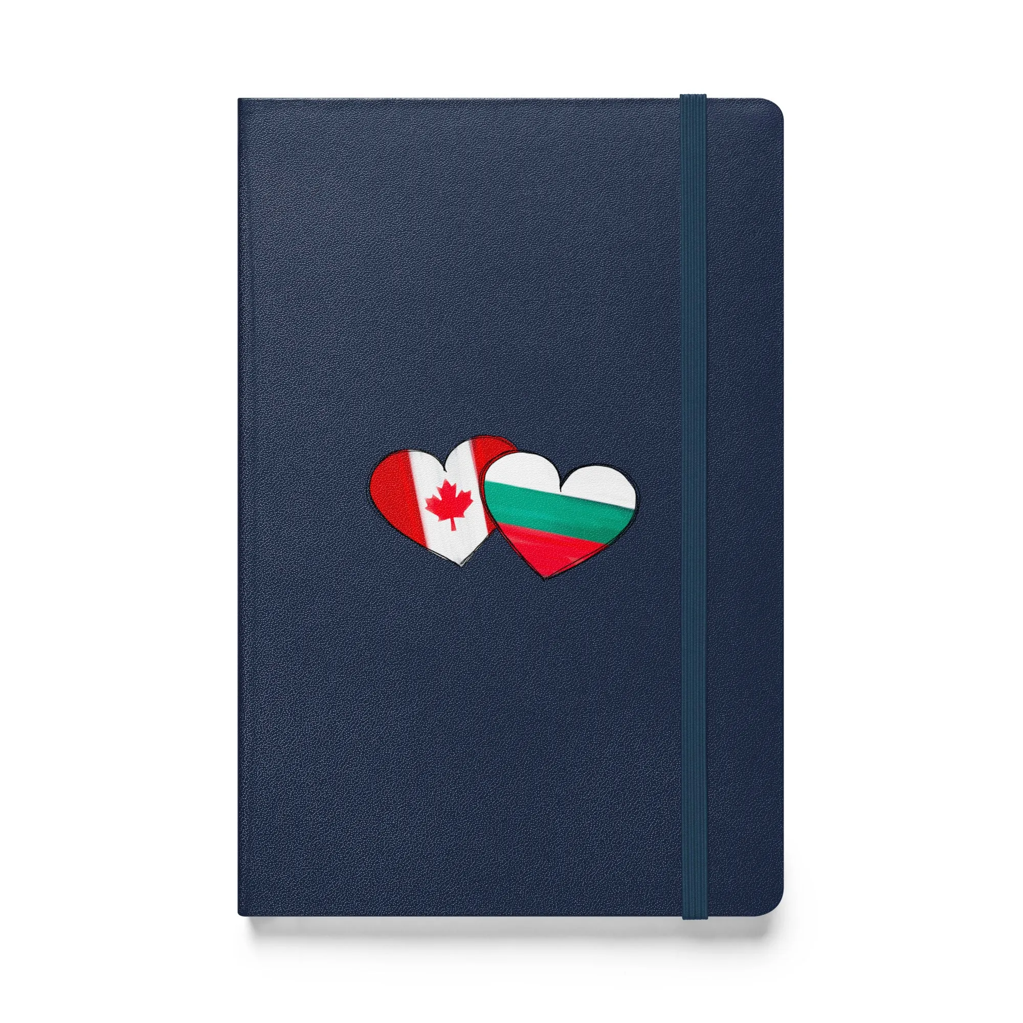 Bulgarian-Canadian Heart Hardcover Notebook