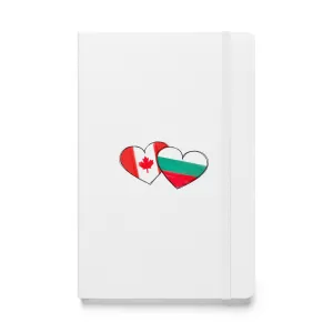 Bulgarian-Canadian Heart Hardcover Notebook