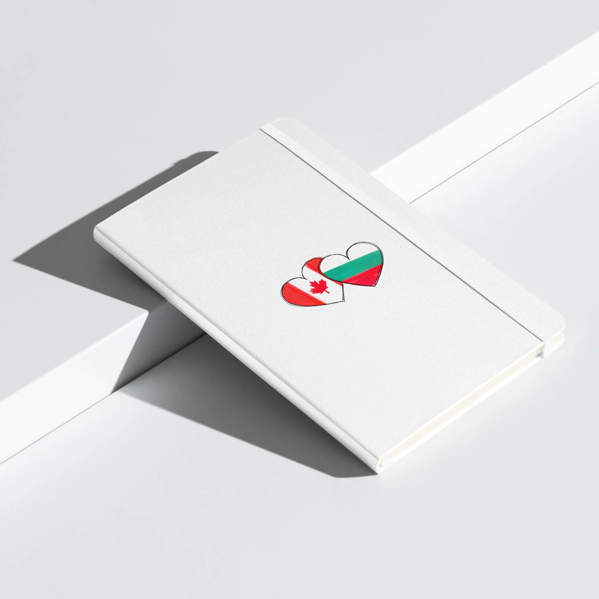 Bulgarian-Canadian Heart Hardcover Notebook