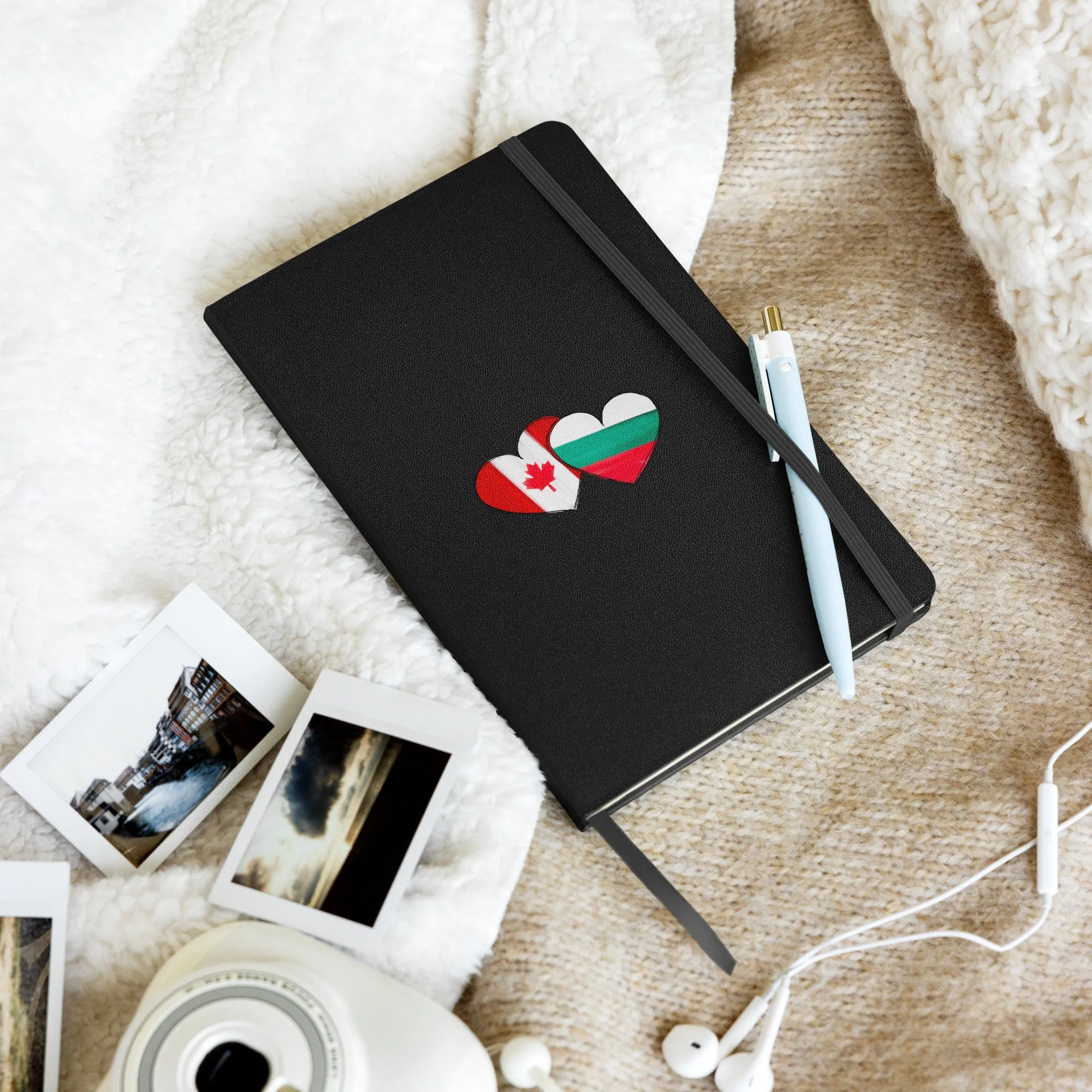 Bulgarian-Canadian Heart Hardcover Notebook