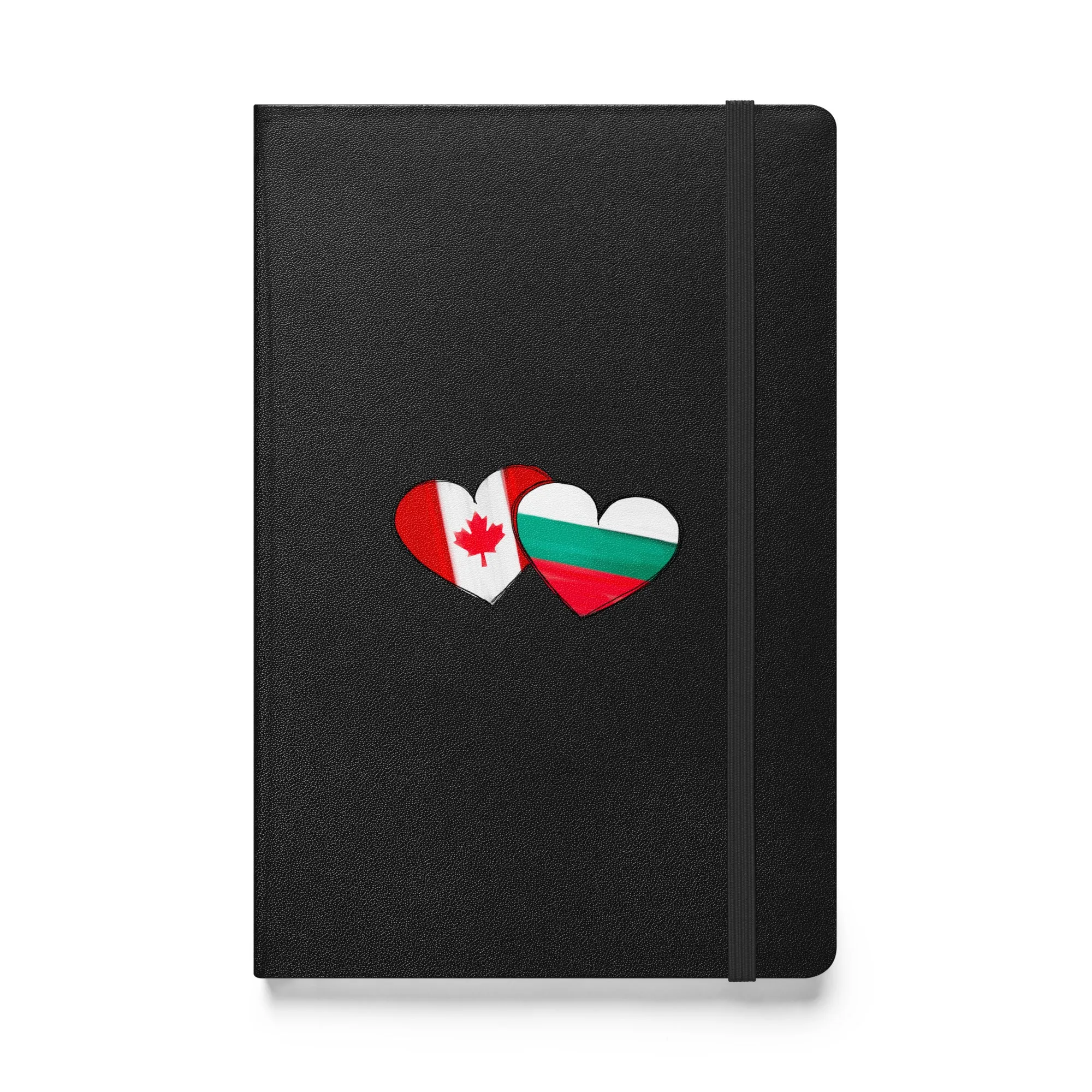 Bulgarian-Canadian Heart Hardcover Notebook