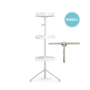 Bundle: Organized Shower - Squeegee & Shower Caddy