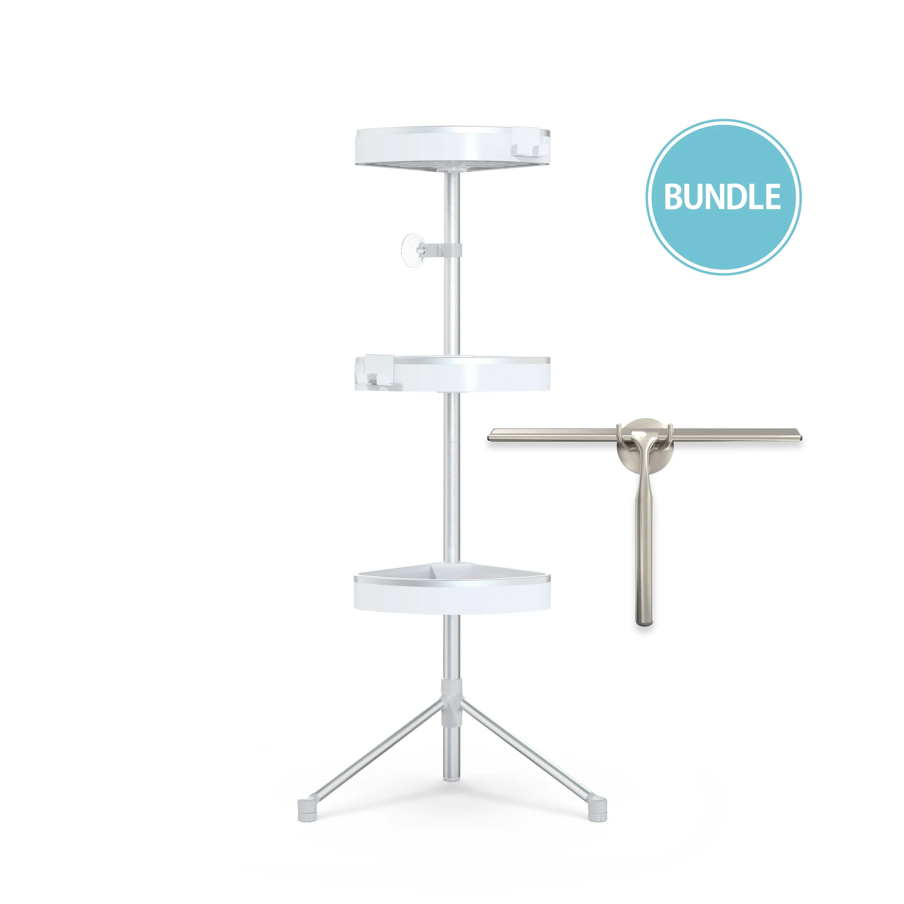 Bundle: Organized Shower - Squeegee & Shower Caddy