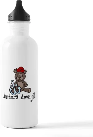 CafePress Anchors Aweigh! Stainless Water Bottle 1 1.0L (34 oz) Stainless Steel Water Bottle