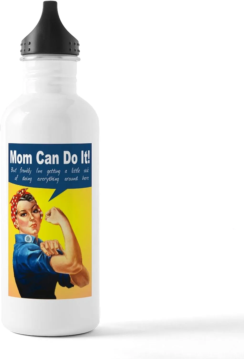 CafePress Mom As Rosie The Riveter Stainless Water Bottle 1. 1.0L (34 oz) Stainless Steel Water Bottle